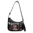 画像3: Bear Graphic Painted Leather Shoulder Tote Underarm Bag　ベアグラフィックペイントレザーショルダートートアンダーアームバッグ (3)