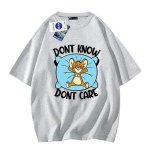 画像9: NASA x Tom and Jerry DONT KNOW DONT CARE logo round neck Tshirt ユニセックス 男女兼用 NASAナサ×トムとジェリー トム＆ジェリーDONT KNOW DONT CARE プリント Tシャツ (9)