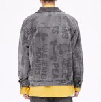 画像2: Unisex Peanuts & Snoopy Charlie Brown Graphic denim jacket G-jean  ピーナッツ&スヌーピーチャーリーブラウングラフィックペイント  デニムジャケット Gジャン (2)