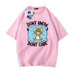 画像4: NASA x Tom and Jerry DONT KNOW DONT CARE logo round neck Tshirt ユニセックス 男女兼用 NASAナサ×トムとジェリー トム＆ジェリーDONT KNOW DONT CARE プリント Tシャツ (4)