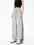 画像8: Unisex Not Swoosh logo 3line barrel leg pants ユニセックス 男女兼用 ノットスウォッシュ 3ライン スウェット バレルレッグ パンツ ジャージ (8)