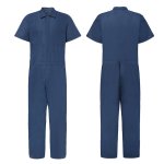 画像3: Unisex Cotton short-sleeved Jumpsuit overalls ユニセックス コットン 半袖 オーバーオール つなぎ ジャンプスーツ (3)