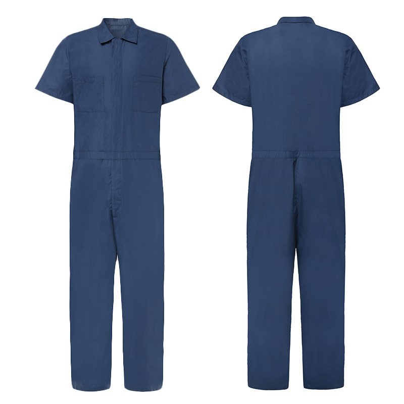 画像3: Unisex Cotton short-sleeved Jumpsuit overalls ユニセックス コットン 半袖 オーバーオール つなぎ ジャンプスーツ (3)