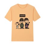 画像7: Unisex Oasis Band x Snoopy Band Vintage Style T-Shirt   オアシス ×スヌーピー ヴィンテージスタイル 古着風 ヴィンテージ風 プリント 半袖ラウンドネック Tシャツ ユニセックス 男女兼用 バンドT (7)