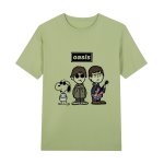 画像5: Unisex Oasis Band x Snoopy Band Vintage Style T-Shirt   オアシス ×スヌーピー ヴィンテージスタイル 古着風 ヴィンテージ風 プリント 半袖ラウンドネック Tシャツ ユニセックス 男女兼用 バンドT (5)