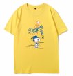 画像8: Unisex LA Dodgers x Baseball Snoopy T-Shirt   LAドジャース×ベースボールスヌーピー  プリント 半袖ラウンドネック Tシャツ ユニセックス 男女兼用 バンドT (8)