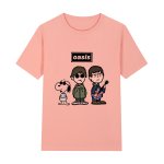 画像6: Unisex Oasis Band x Snoopy Band Vintage Style T-Shirt   オアシス ×スヌーピー ヴィンテージスタイル 古着風 ヴィンテージ風 プリント 半袖ラウンドネック Tシャツ ユニセックス 男女兼用 バンドT (6)