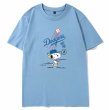 画像6: Unisex LA Dodgers x Baseball Snoopy T-Shirt   LAドジャース×ベースボールスヌーピー  プリント 半袖ラウンドネック Tシャツ ユニセックス 男女兼用 バンドT (6)