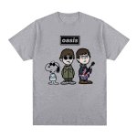 画像3: Unisex Oasis Band x Snoopy Band Vintage Style T-Shirt   オアシス ×スヌーピー ヴィンテージスタイル 古着風 ヴィンテージ風 プリント 半袖ラウンドネック Tシャツ ユニセックス 男女兼用 バンドT (3)