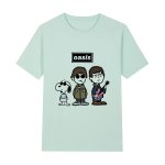 画像8: Unisex Oasis Band x Snoopy Band Vintage Style T-Shirt   オアシス ×スヌーピー ヴィンテージスタイル 古着風 ヴィンテージ風 プリント 半袖ラウンドネック Tシャツ ユニセックス 男女兼用 バンドT (8)