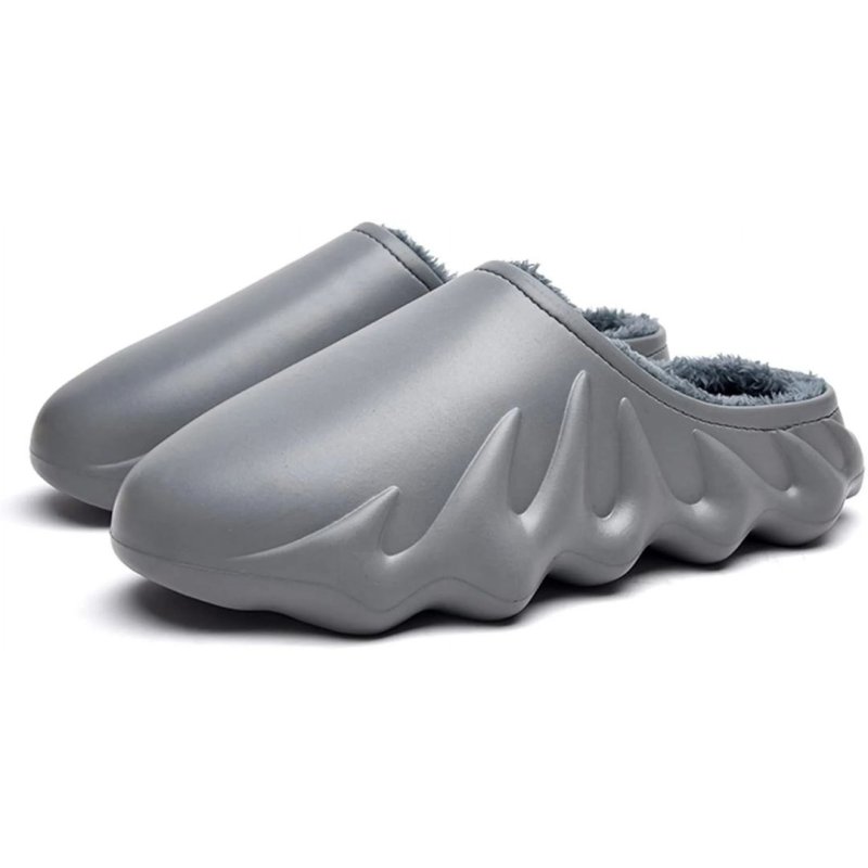 画像8: Men's Sesame Street x kaws spongebob Eco fur slip on shoes EVA Waterproof sandal ユニセックス 男女兼用 セサミストリート×カウズ  スポンジボブ ボア付き スリッポン サンダル シューズ (8)