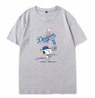 画像3: Unisex LA Dodgers x Baseball Snoopy T-Shirt   LAドジャース×ベースボールスヌーピー  プリント 半袖ラウンドネック Tシャツ ユニセックス 男女兼用 バンドT (3)