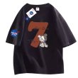 画像1: Unisex kawsbear x NASA x Number 7 Half-length sleeves T-Shirt   カウズベア×ナサ×ナンバー７ 5分丈袖 半袖ラウンドネック Tシャツ ユニセックス 男女兼用  (1)