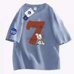 画像4: Unisex kawsbear x NASA x Number 7 Half-length sleeves T-Shirt   カウズベア×ナサ×ナンバー７ 5分丈袖 半袖ラウンドネック Tシャツ ユニセックス 男女兼用  (4)