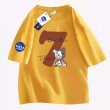 画像5: Unisex kawsbear x NASA x Number 7 Half-length sleeves T-Shirt   カウズベア×ナサ×ナンバー７ 5分丈袖 半袖ラウンドネック Tシャツ ユニセックス 男女兼用  (5)