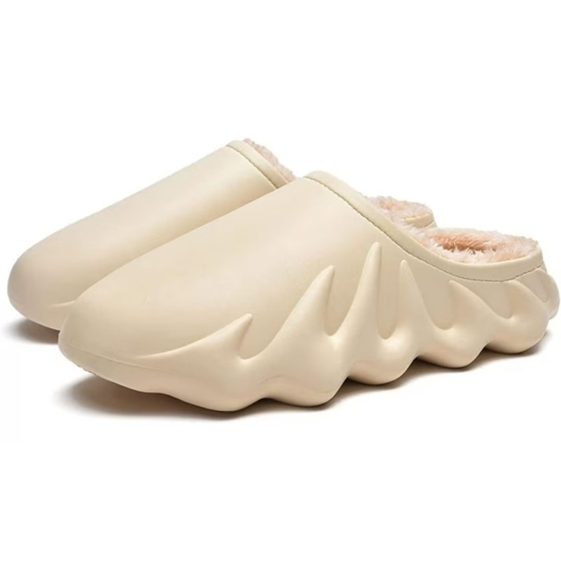 画像7: Men's Sesame Street x kaws spongebob Eco fur slip on shoes EVA Waterproof sandal ユニセックス 男女兼用 セサミストリート×カウズ  スポンジボブ ボア付き スリッポン サンダル シューズ (7)