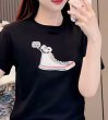 画像4: Unisex Snoopy x High-top Canvas Sneakers Print T-Shirt   スヌーピー ×キャンバスハイカットスニーカープリント 半袖ラウンドネック Tシャツ ユニセックス 男女兼用  (4)
