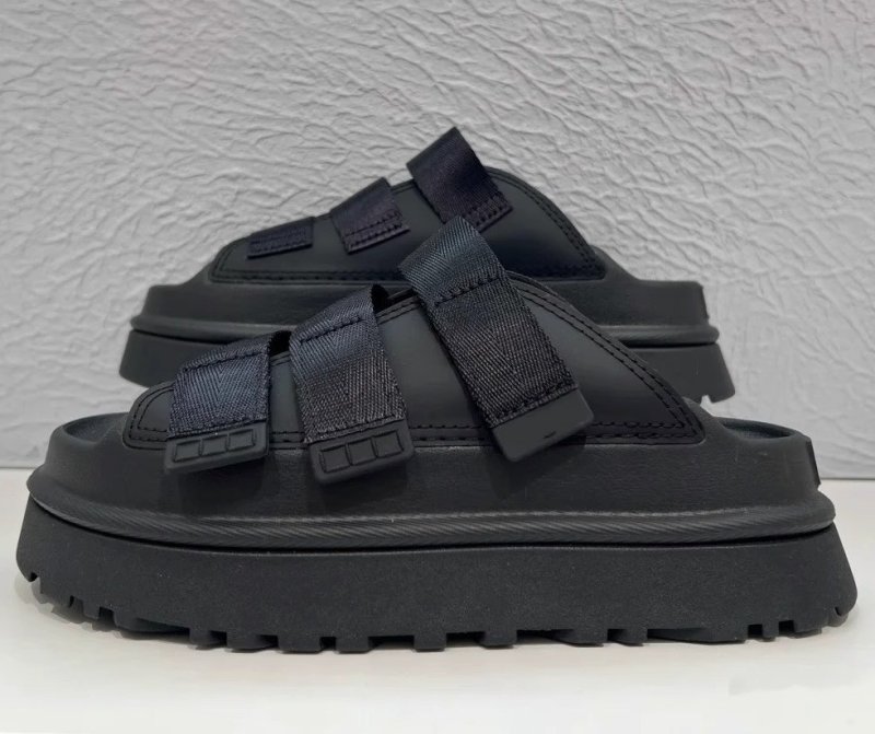 画像14: Velcro thick sole Golden Star high slide sandals sandal slippers ベルクロ厚底プラットホームゴールデンスターハイスライドサンダルスリッパ (14)