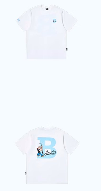 画像5: Unisex Popeye BEASTER poppy print T-Shirt   ポパイビースター プリント 半袖ラウンドネック Tシャツ ユニセックス 男女兼用 バンドT (5)
