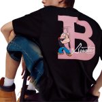 画像1: Unisex Popeye BEASTER poppy print T-Shirt   ポパイビースター プリント 半袖ラウンドネック Tシャツ ユニセックス 男女兼用 バンドT (1)