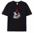 画像1: Unisex Tom and Jerry & Sneakers print T-Shirt   トムとジェリー＆スニーカー プリント 半袖ラウンドネック Tシャツ ユニセックス 男女兼用 バンドT (1)