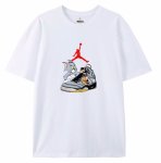 画像2: Unisex Tom and Jerry & Sneakers print T-Shirt   トムとジェリー＆スニーカー プリント 半袖ラウンドネック Tシャツ ユニセックス 男女兼用 バンドT (2)
