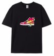 画像2: Unisex The Simpson Family and High-Cut Sneakers print T-Shirt    シンプソンファミリー＆ハイカットスニーカープリント 半袖ラウンドネック Tシャツ ユニセックス 男女兼用 バンドT (2)