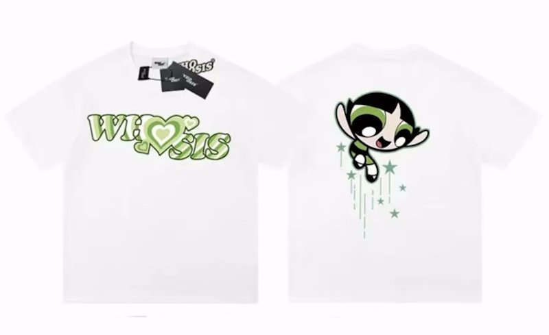 画像3: Unisex Powerpuff Girls & Hearts print  T-Shirt    パワパフガールズ&ハートプリント 半袖ラウンドネック Tシャツ ユニセックス 男女兼用  (3)
