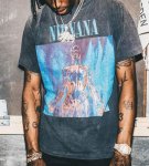 画像4: Unisex Nirvana rock band  print  T-Shirt    ニルヴァーナロックバンドプリント 半袖ラウンドネック Tシャツ ユニセックス 男女兼用 バンドT (4)
