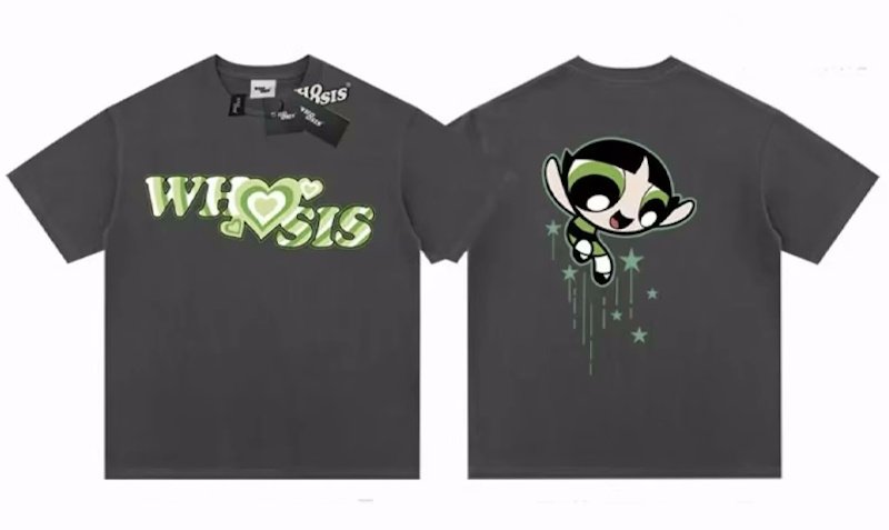 画像5: Unisex Powerpuff Girls & Hearts print  T-Shirt    パワパフガールズ&ハートプリント 半袖ラウンドネック Tシャツ ユニセックス 男女兼用  (5)