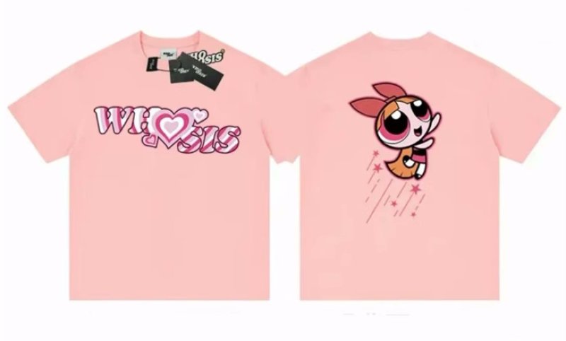 画像10: Unisex Powerpuff Girls & Hearts print  T-Shirt    パワパフガールズ&ハートプリント 半袖ラウンドネック Tシャツ ユニセックス 男女兼用  (10)