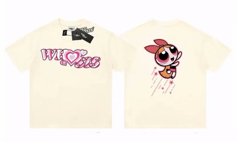 画像6: Unisex Powerpuff Girls & Hearts print  T-Shirt    パワパフガールズ&ハートプリント 半袖ラウンドネック Tシャツ ユニセックス 男女兼用  (6)