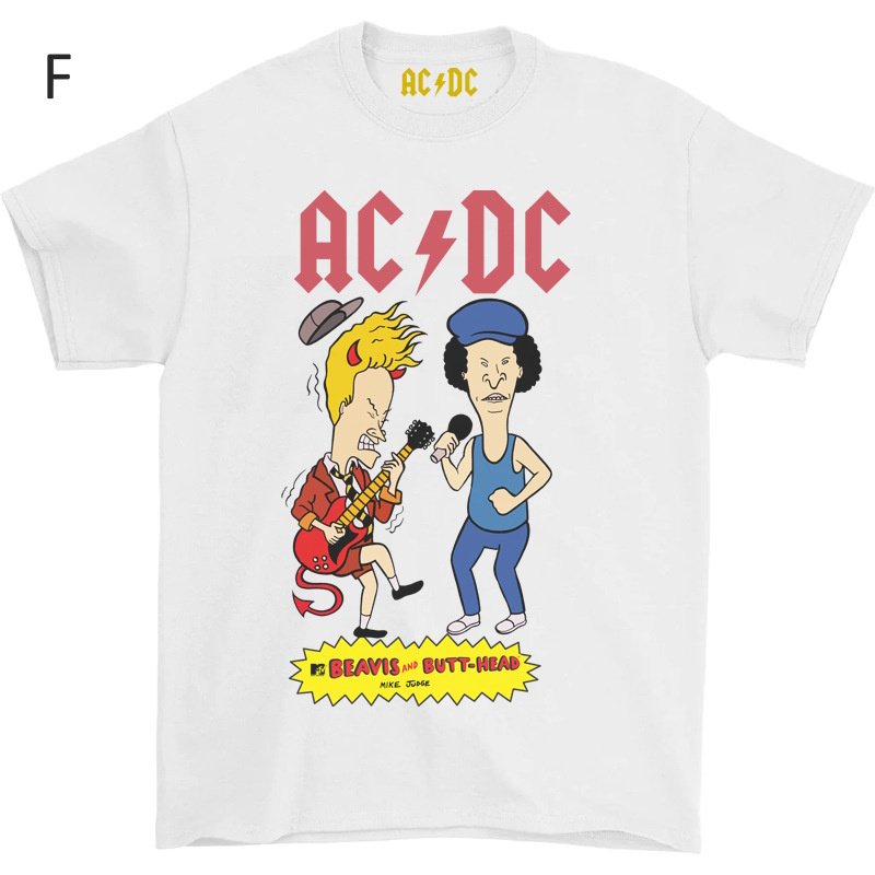 画像6: Unisex ACDC rock band print  T-Shirt    ACDCロックバンドプリント 半袖ラウンドネック Tシャツ ユニセックス 男女兼用 バンドT (6)