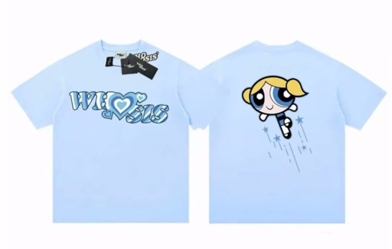 画像4: Unisex Powerpuff Girls & Hearts print  T-Shirt    パワパフガールズ&ハートプリント 半袖ラウンドネック Tシャツ ユニセックス 男女兼用  (4)