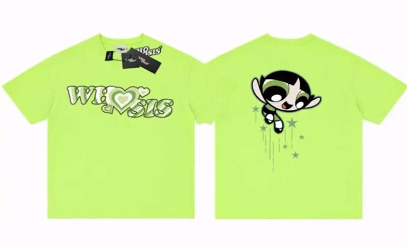 画像11: Unisex Powerpuff Girls & Hearts print  T-Shirt    パワパフガールズ&ハートプリント 半袖ラウンドネック Tシャツ ユニセックス 男女兼用  (11)