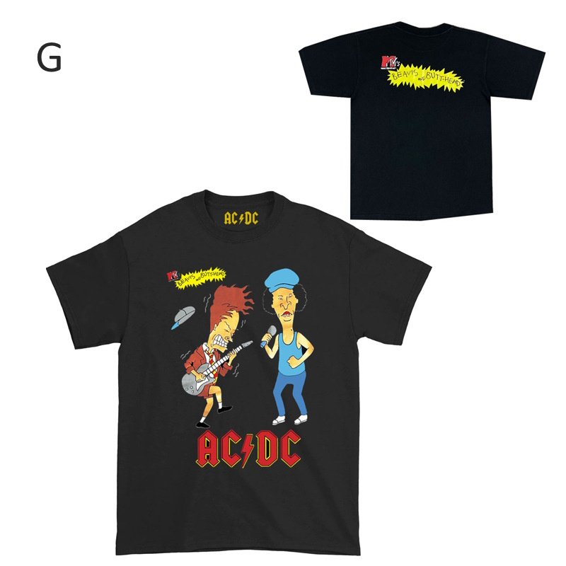 画像7: Unisex ACDC rock band print  T-Shirt    ACDCロックバンドプリント 半袖ラウンドネック Tシャツ ユニセックス 男女兼用 バンドT (7)