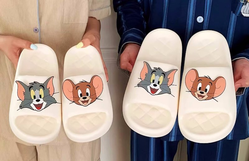 画像8: Unisex Tom and Jerry Face Soft Sole Sandal Slippers  Beach sandals  ユニセックス男女兼用トムとジェリーフェイス付きノンスリップフリップフロップ サンダル シャワー ビーチ サンダル (8)