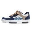 画像1:  Men's Smile & Ukiyo-e By coloroff whize leather sneaker shoes ユニセックス男女兼用浮世絵レースアップ バイカラーレザースニーカー カジュアル シューズ (1)