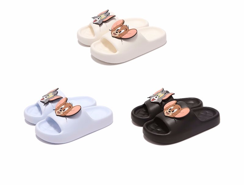画像4: Unisex Tom and Jerry Face Soft Sole Sandal Slippers  Beach sandals  ユニセックス男女兼用トムとジェリーフェイス付きノンスリップフリップフロップ サンダル シャワー ビーチ サンダル (4)