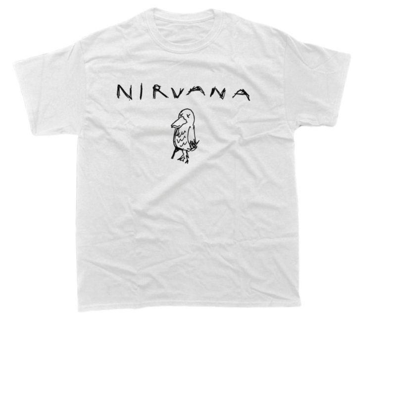 画像6: Unisex Nirvana band hand-drawn retro rock t-shirt print  T-Shirt   ニルヴァーナ バンドイラスト レトロ ロックTシャツプリント 半袖ラウンドネック Tシャツ ユニセックス 男女兼用 バンドT (6)