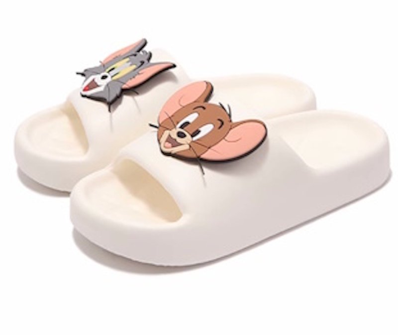 画像2: Unisex Tom and Jerry Face Soft Sole Sandal Slippers  Beach sandals  ユニセックス男女兼用トムとジェリーフェイス付きノンスリップフリップフロップ サンダル シャワー ビーチ サンダル (2)
