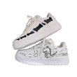 画像2: Dinosaur Graffiti Leather Lace-ups sneakers 男女兼用ユニセックス恐竜ダイナソーグラフィティレザーレースアップスニーカー (2)