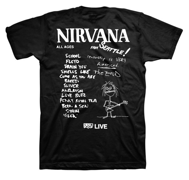 画像3: Unisex Nirvana band hand-drawn retro rock t-shirt print  T-Shirt   ニルヴァーナ バンドイラスト レトロ ロックTシャツプリント 半袖ラウンドネック Tシャツ ユニセックス 男女兼用 バンドT (3)
