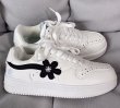 画像4: Leather lace-up sneakers with flower applique sneakers Shoes　ユニセックス 男女兼用フラワーアップリケレザーレースアップスニーカー (4)
