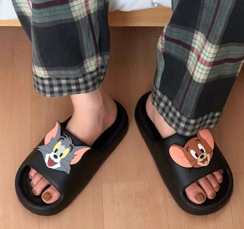 画像11: Unisex Tom and Jerry Face Soft Sole Sandal Slippers  Beach sandals  ユニセックス男女兼用トムとジェリーフェイス付きノンスリップフリップフロップ サンダル シャワー ビーチ サンダル (11)
