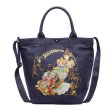 画像1: Disney Character Friends Denim Large Capacity Tote Shoulder Bag 　ディズニーキャラクターミッキーマウス仲間デニムラージキャパシティートートショルダー斜め掛けバッグ (1)