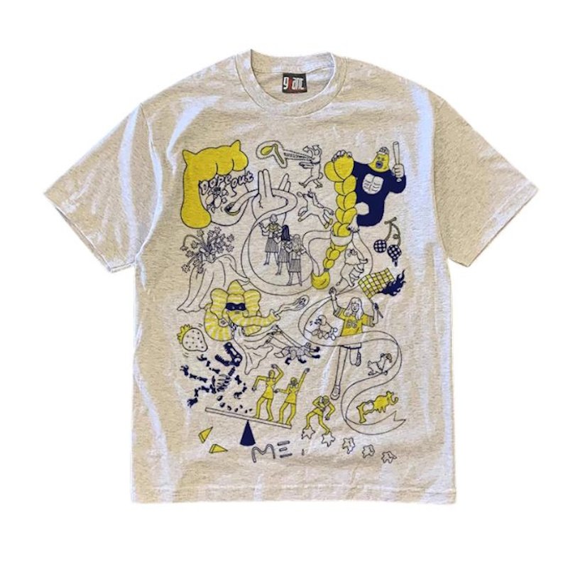 画像2: Unisex Hip hop graphic painting art T-Shirt  ヒップホップグラフィックペイントアート 半袖ラウンドネック Tシャツ ユニセックス 男女兼用 (2)