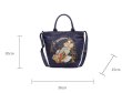 画像3: Disney Character Friends Denim Large Capacity Tote Shoulder Bag 　ディズニーキャラクターミッキーマウス仲間デニムラージキャパシティートートショルダー斜め掛けバッグ (3)