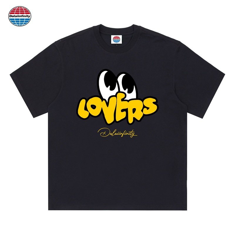 画像3: Unisex Dalaiinfinity Lovers Eyeball Print T-Shirt   Dalaiinfinity ラバーズアイボールプリントプリント 半袖ラウンドネック Tシャツ ユニセックス 男女兼用 (3)