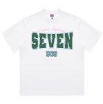 画像1: Unisex Dalaiinfinity SEVEN 90S logo T-Shirt  　Dalaiinfinity SEVEN 90Sセブンロゴプリント 半袖ラウンドネック Tシャツ ユニセックス 男女兼用 (1)